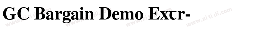 GC Bargain Demo Extr字体转换